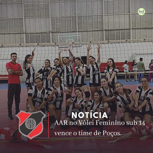 AAR no vôlei feminino sub 14 vence time de Poços